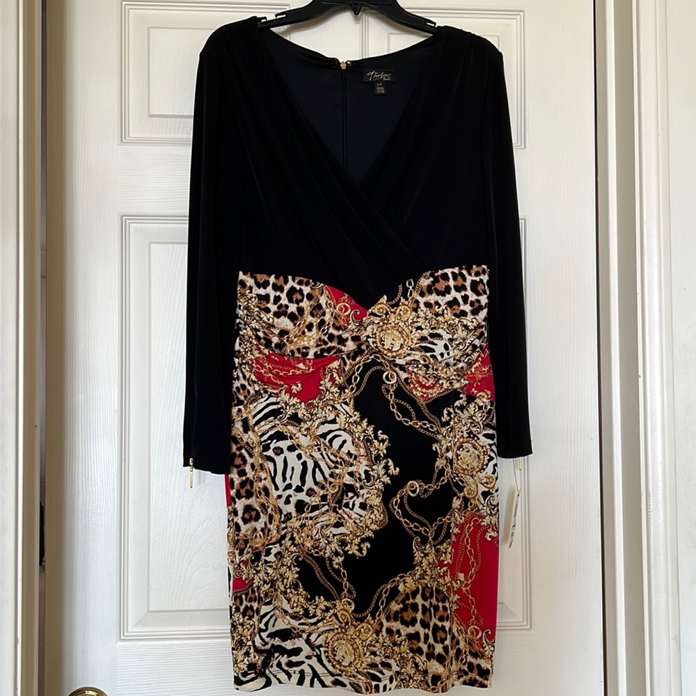 Thalia Sodi black Leopard Dress